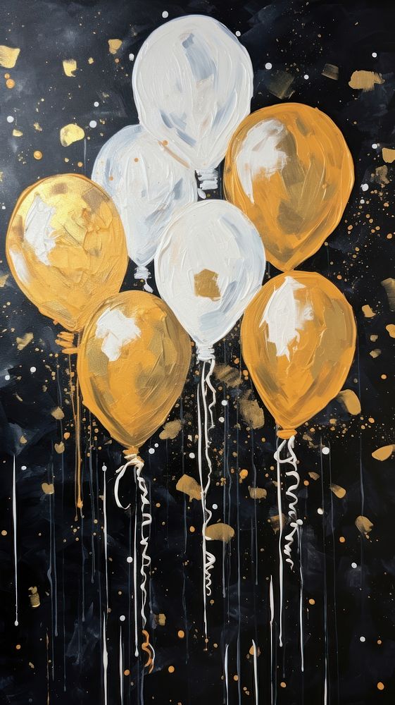 Balloon painting confetti art. AI generated Image by rawpixel.
