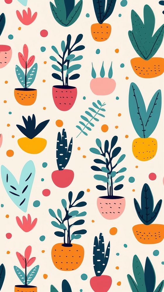 Simple plant pattern leaf art. AI generated Image by rawpixel.