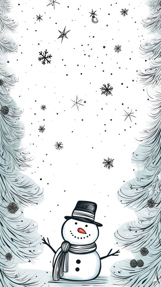 Snowman backgrounds christmas outdoors. AI generated Image by rawpixel.
