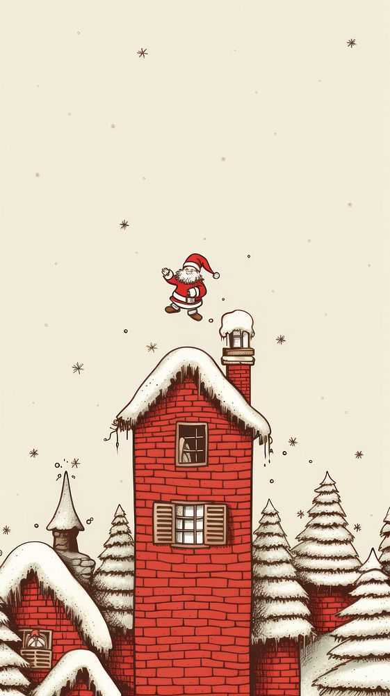 Christmas cartoon snow architecture. AI generated Image by rawpixel.