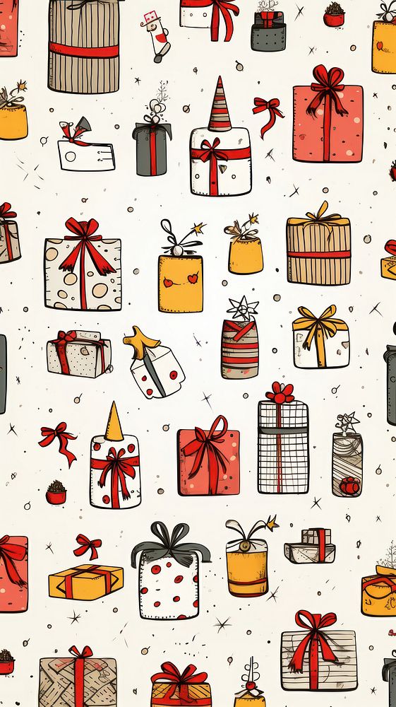 Presents christmas cartoon paper. AI generated Image by rawpixel.