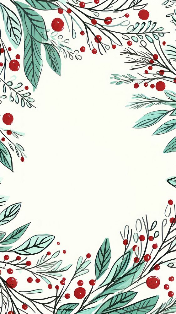 Christmas wreath backgrounds pattern green. AI generated Image by rawpixel.