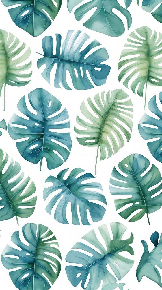 Philodendron backgrounds pattern plant. AI generated Image by rawpixel.
