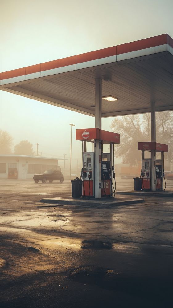 Gas station vehicle car transportation. AI generated Image by rawpixel.