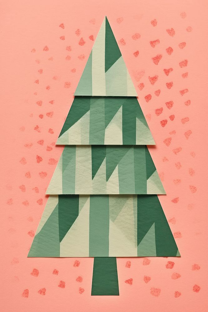 Christmas tree paper art christmas. AI generated Image by rawpixel.