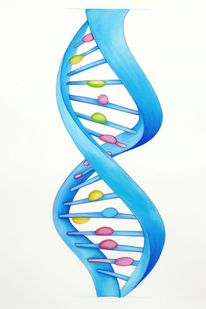 DNA drawing blue architecture. AI generated Image by rawpixel.