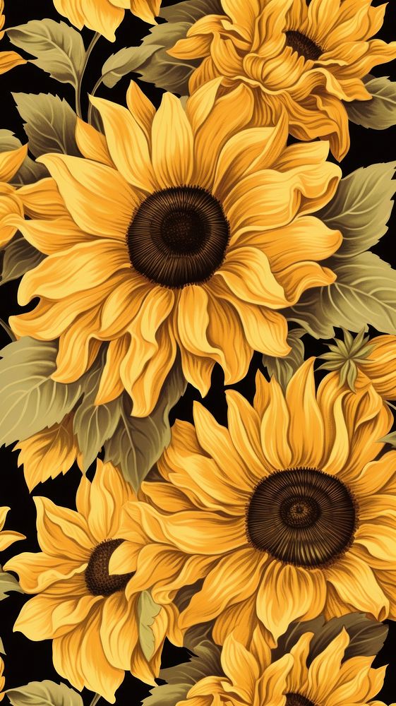 Sunflower wallpaper plant petal. AI generated Image by rawpixel.