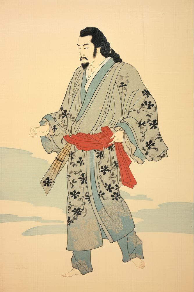 Kimono painting adult robe. 