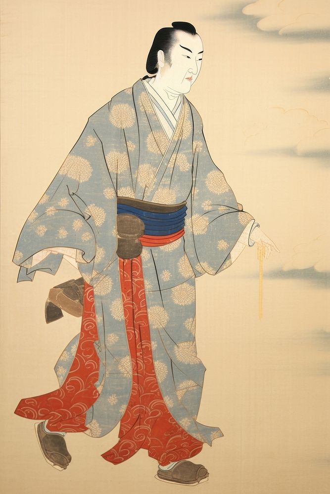 Kimono painting robe art. AI | Premium Photo Illustration - rawpixel
