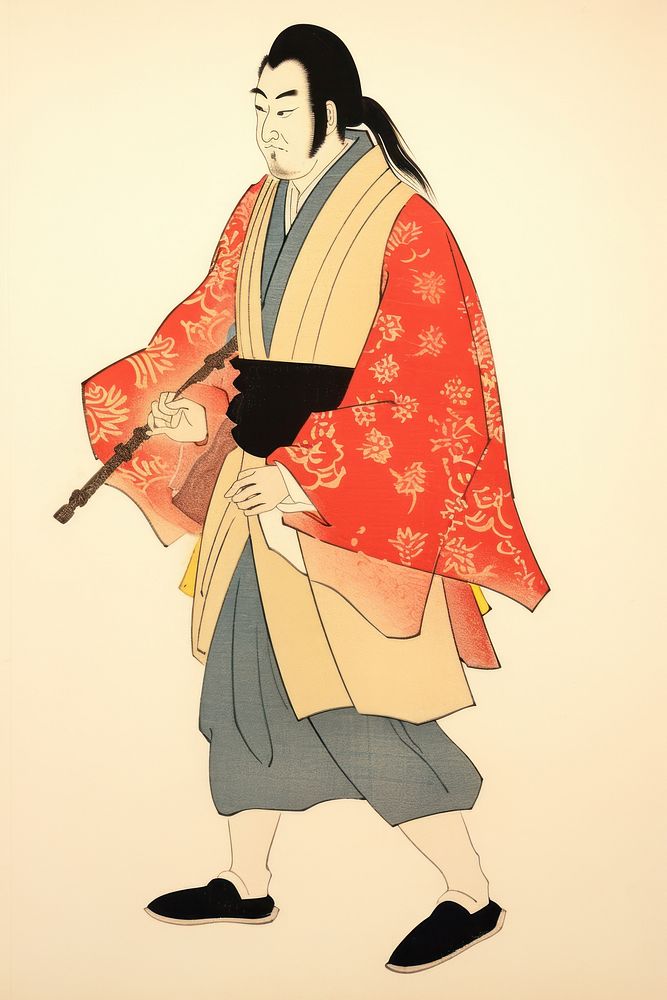 Kimono adult robe art. AI generated Image by rawpixel.