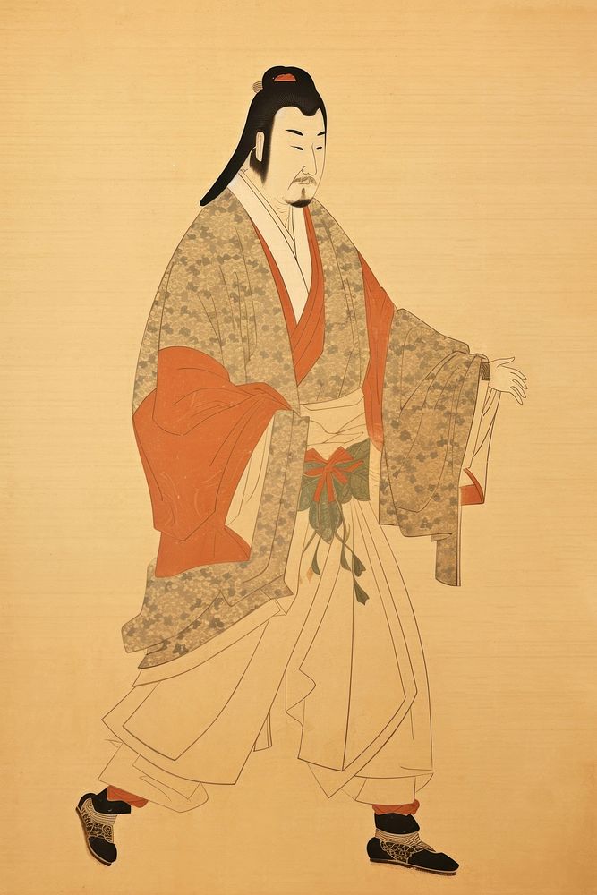 Art painting kimono adult. AI generated Image by rawpixel.