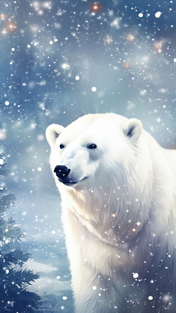 Christmas background wildlife mammal animal. AI generated Image by rawpixel.