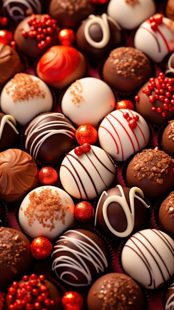 Cute christmas chocolates confectionery dessert food. AI generated Image by rawpixel.