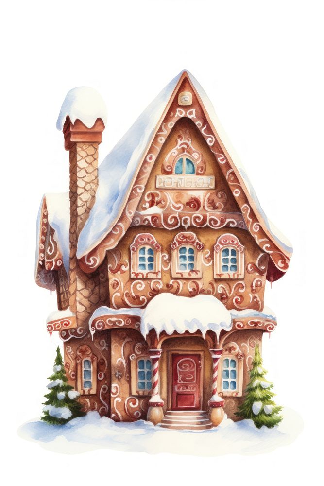 Gingerbread house christmas architecture building. AI generated Image by rawpixel.