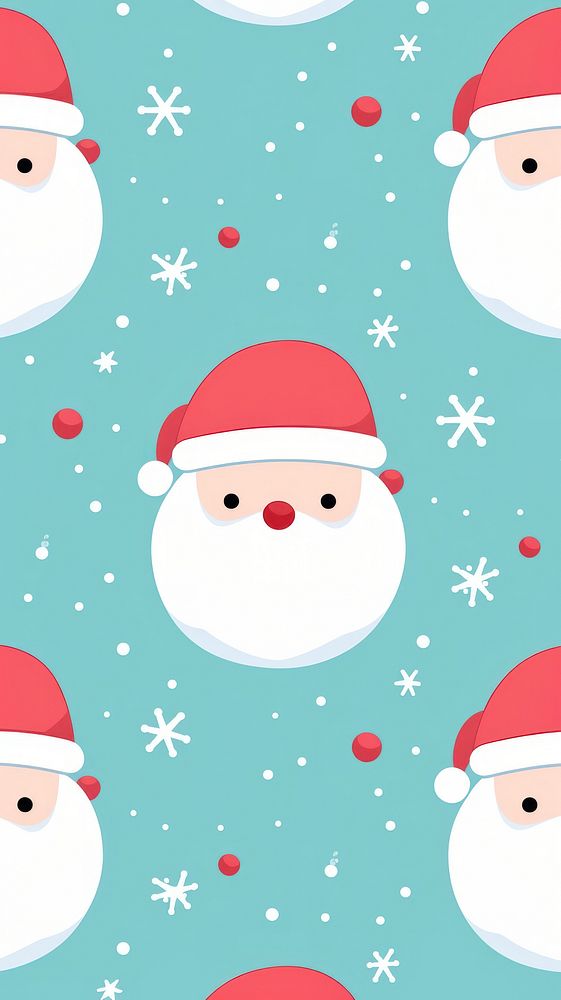 Santa claus wallpaper pattern snowman winter. AI generated Image by rawpixel.