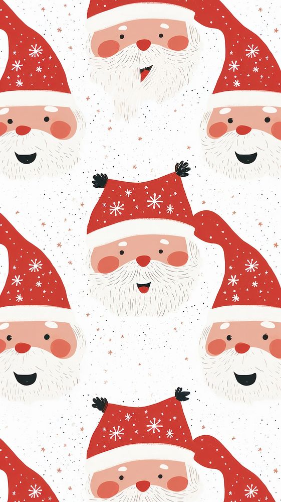 Santa pattern snowman winter. AI generated Image by rawpixel.