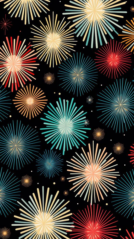 Firework pattern mobile wallpaper fireworks illuminated backgrounds. AI generated Image by rawpixel.