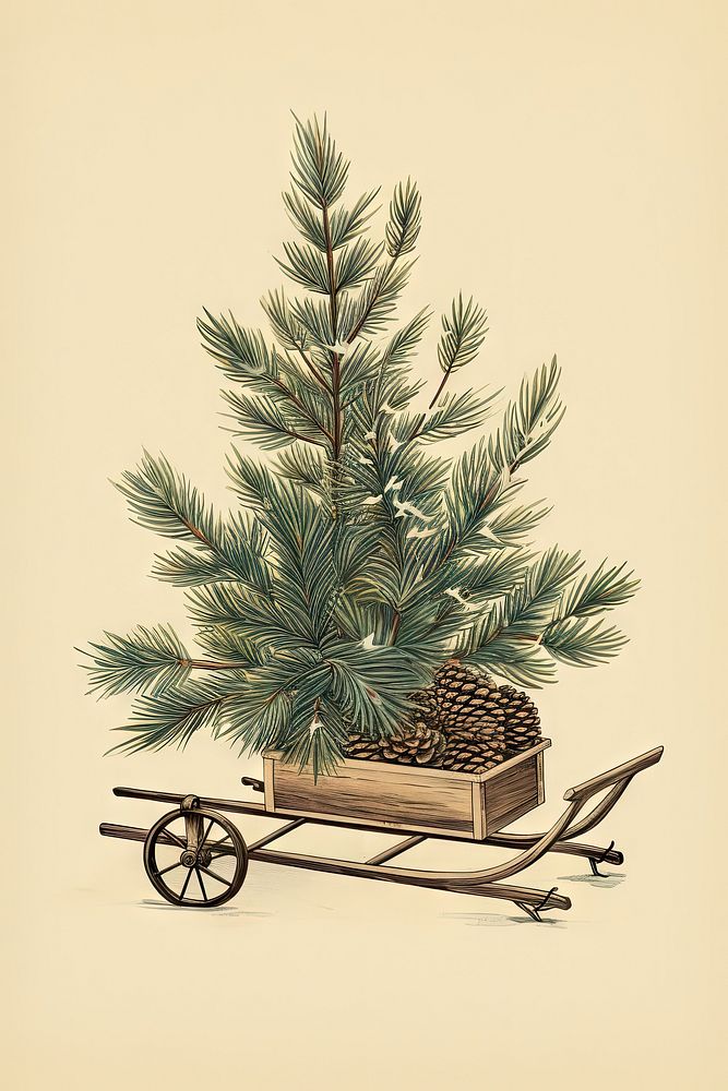 Christmas vehicle plant tree. AI generated Image by rawpixel.