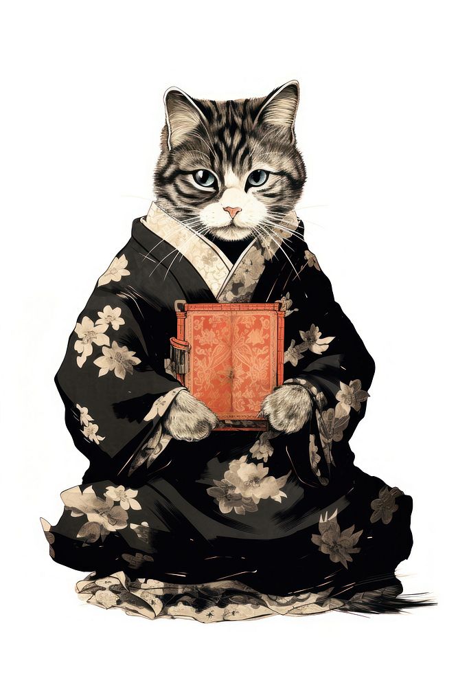 Animal mammal kimono pet. AI generated Image by rawpixel.