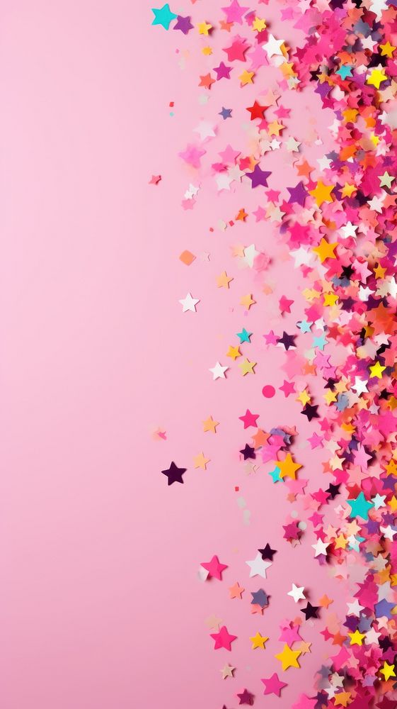 Confetti backgrounds plant pink. AI generated Image by rawpixel.