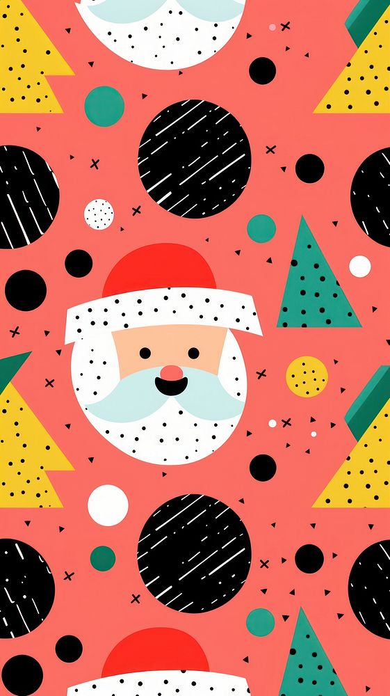 Santa claus pattern cute backgrounds. AI generated Image by rawpixel.