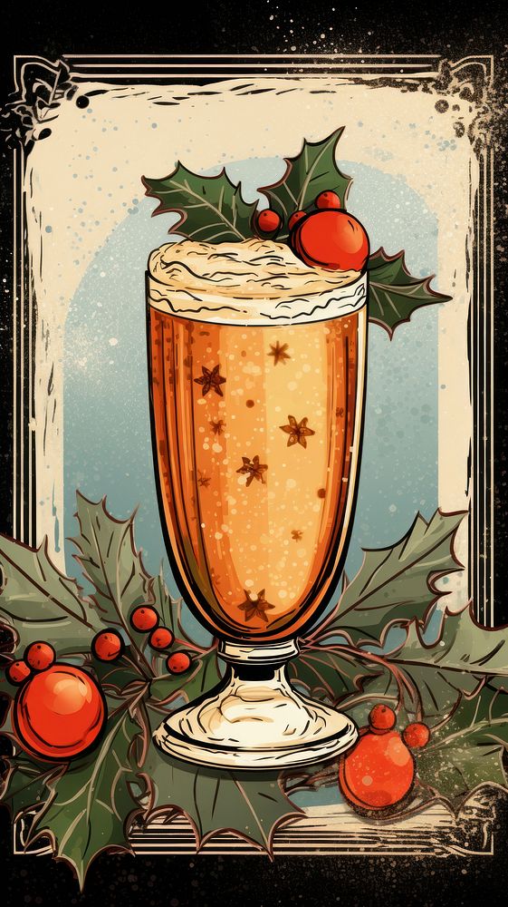 Eggnog drink glass refreshment. AI generated Image by rawpixel.