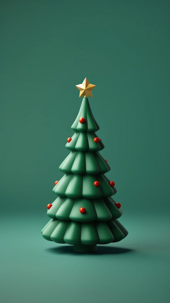 Christmas tree green anticipation illuminated. AI generated Image by rawpixel.