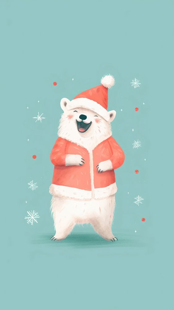 A happy fox celebrating christmas cute representation celebration. AI generated Image by rawpixel.