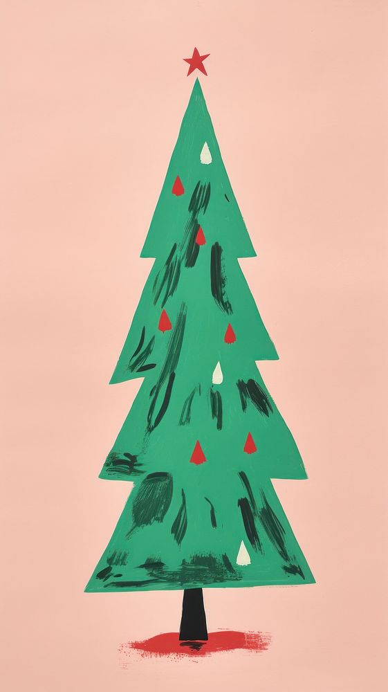 Christmas tree plant art celebration. AI generated Image by rawpixel.