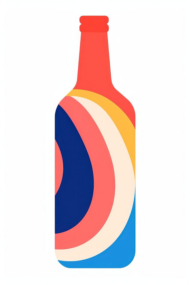 Beer bottle drink wine white background. AI generated Image by rawpixel.