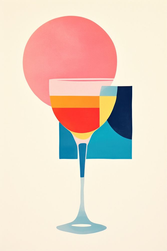 Cocktail glass art drink cosmopolitan. AI generated Image by rawpixel.