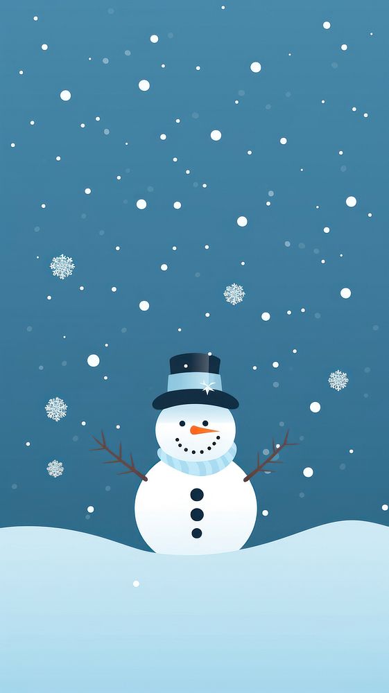 Snow man outdoors snowman winter. AI generated Image by rawpixel.