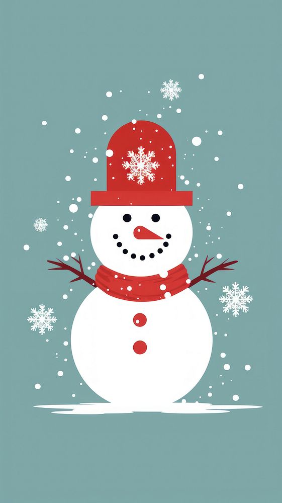 Snow man snowman winter anthropomorphic. AI generated Image by rawpixel.