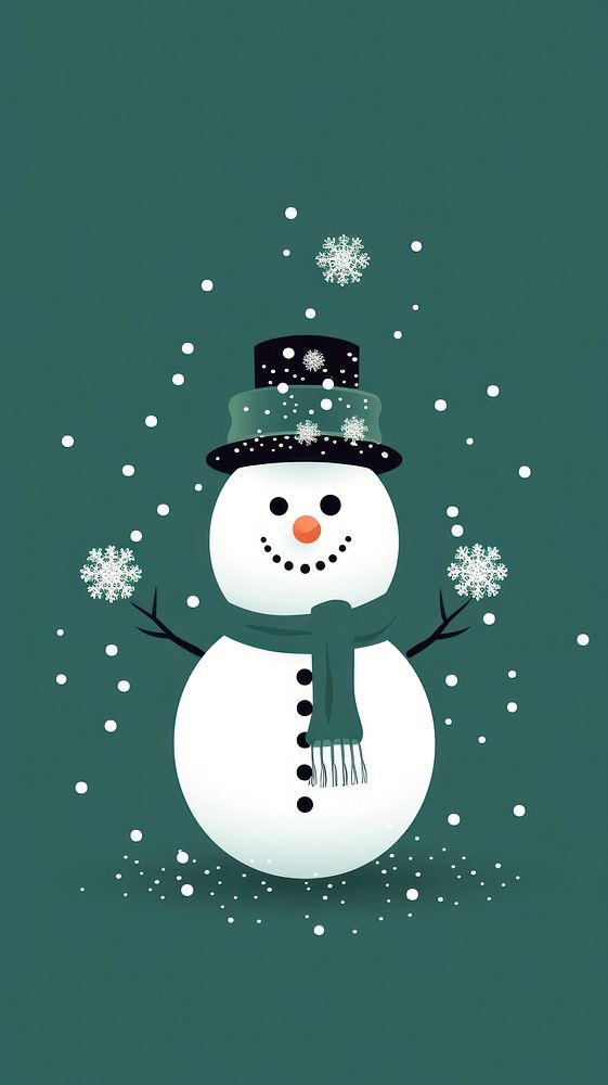 Snow man snowman winter representation. AI generated Image by rawpixel.
