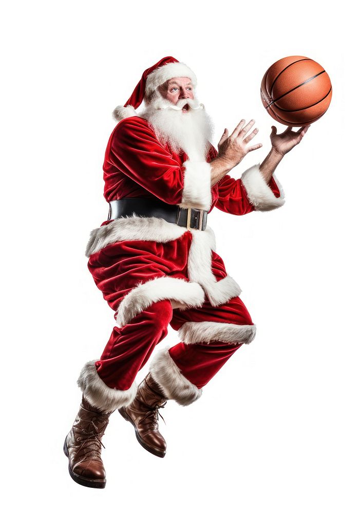Santa Claus playing basketball christmas sports adult. AI generated Image by rawpixel.