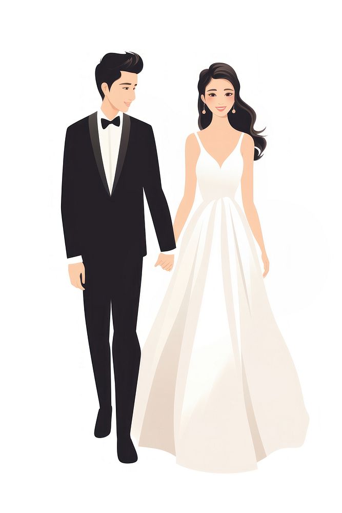 Wedding dress fashion tuxedo. AI generated Image by rawpixel.