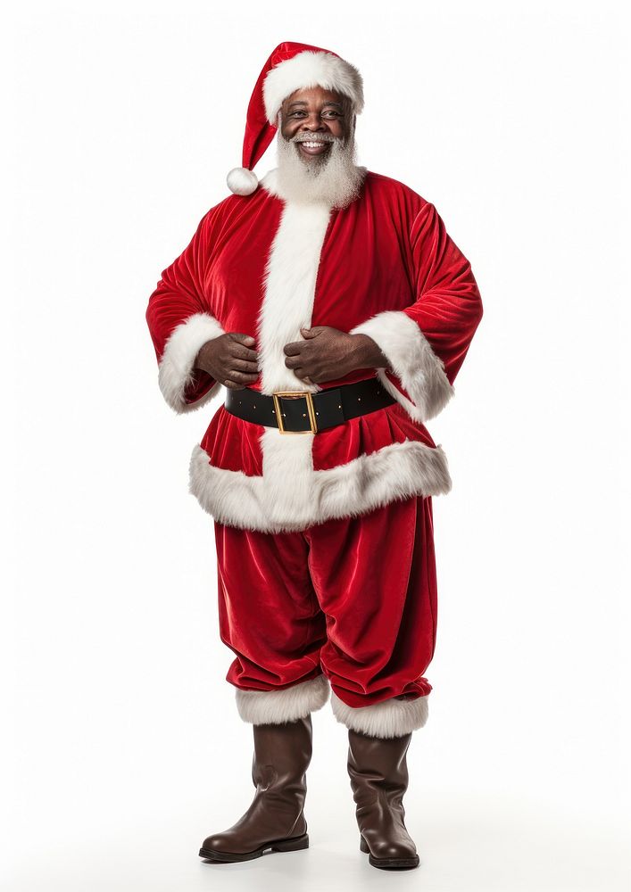 African Santa Claus christmas costume smiling. AI generated Image by rawpixel.