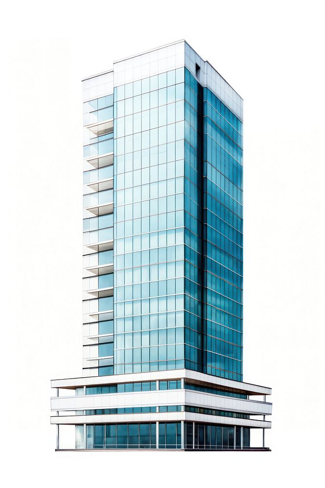A modern curtain wall high-rise building architecture skyscraper tower. AI generated Image by rawpixel.