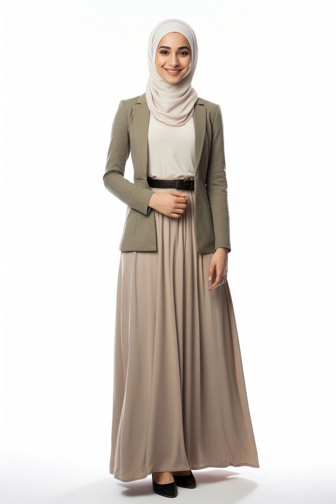 A muslim young woman standing fashion sleeve. AI generated Image by rawpixel.
