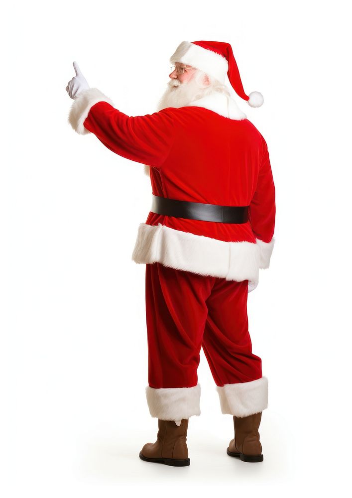 Santa Claus pointing christmas costume adult. AI generated Image by rawpixel.