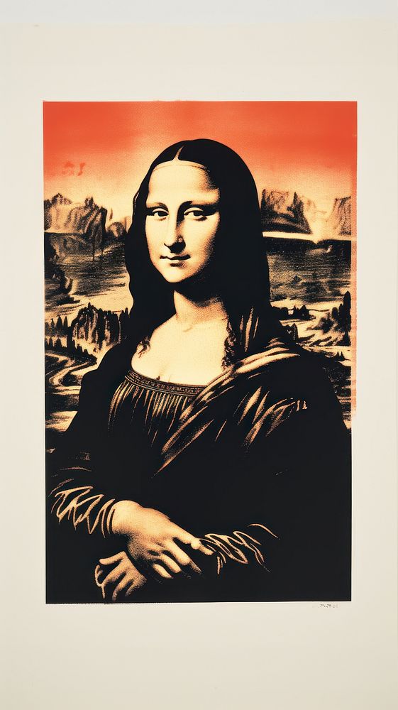 Mona Lisa painting portrait art. AI generated Image by rawpixel.