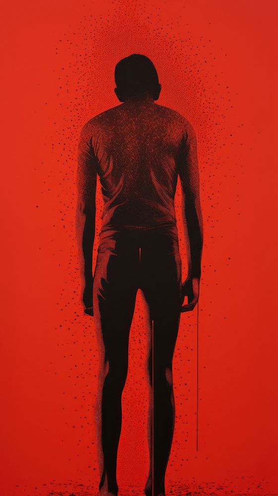 A body black adult red. AI generated Image by rawpixel.