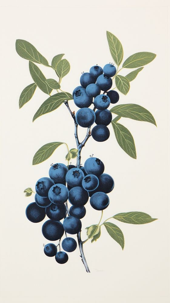 Blueberry grapes fruit plant. Premium Photo Illustration rawpixel