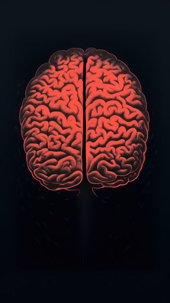 A brain red darkness outdoors. AI generated Image by rawpixel.