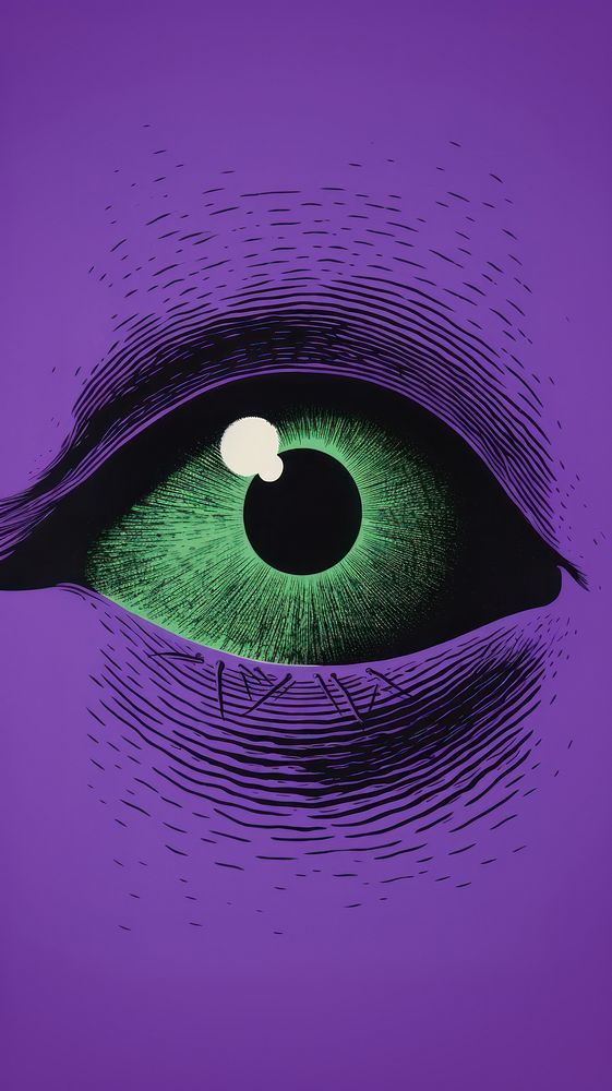 Eye graphics purple violet. AI generated Image by rawpixel.