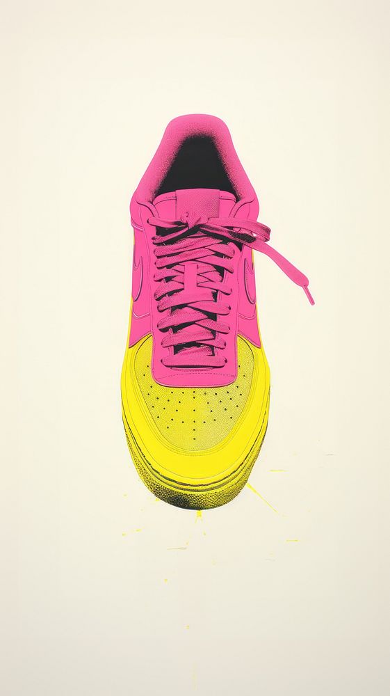 Sneaker footwear yellow shoe. AI generated Image by rawpixel.