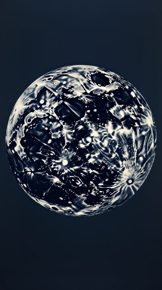Realistic moon sphere planet space. AI generated Image by rawpixel.