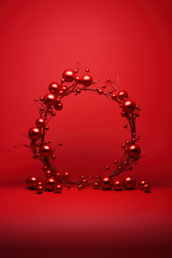 Decoration christmas branch red. AI generated Image by rawpixel.