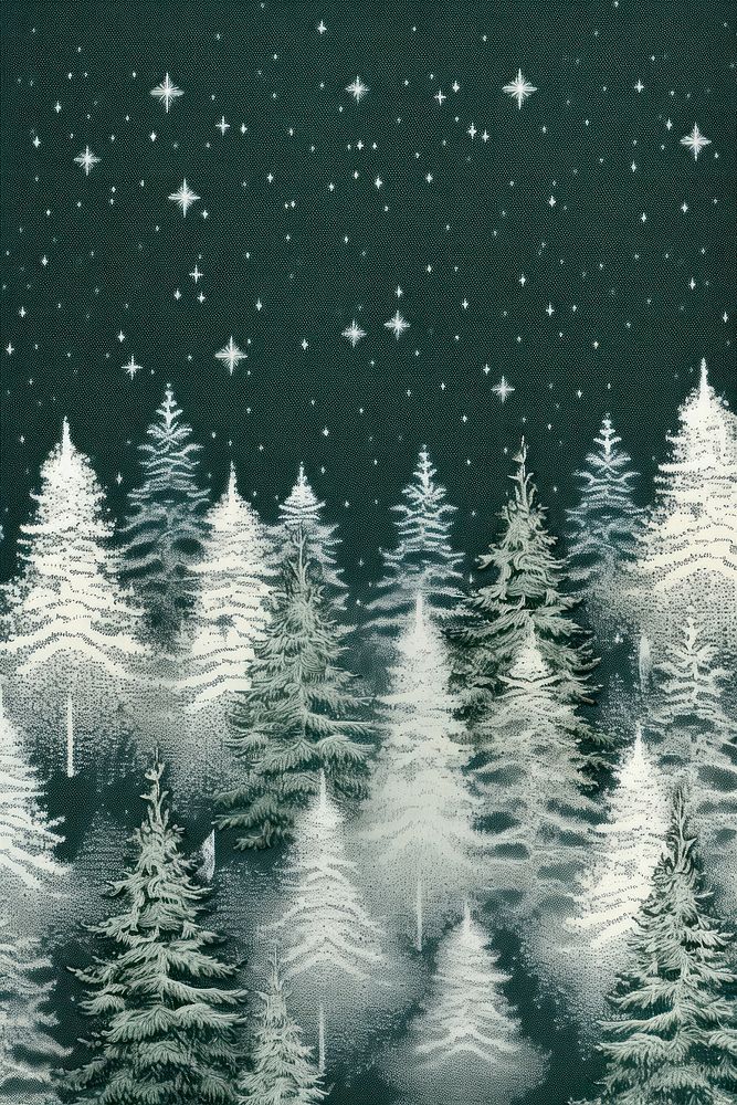Christmas tree snow fir. AI generated Image by rawpixel.