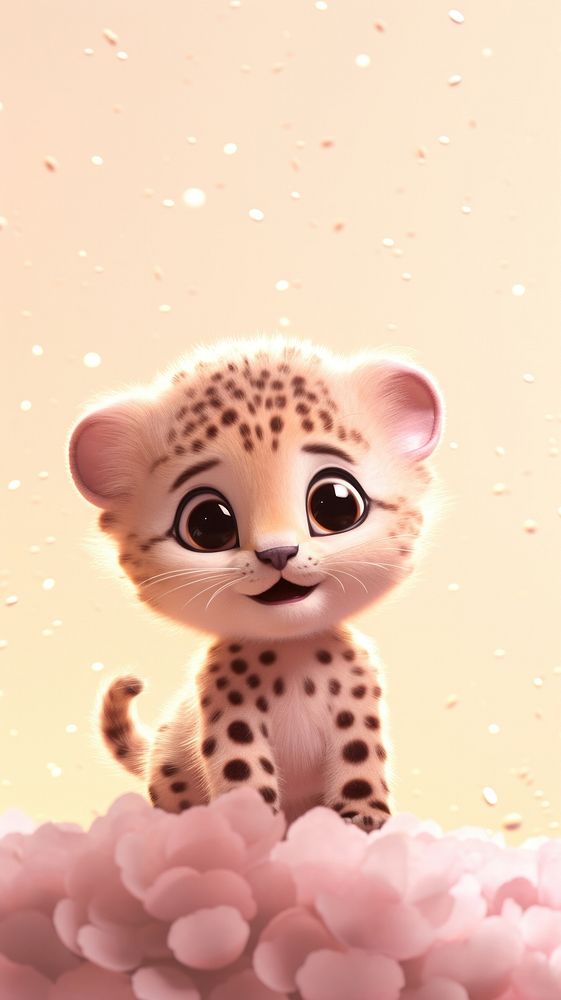 Cute cheetah animal cartoon mammal. AI generated Image by rawpixel.